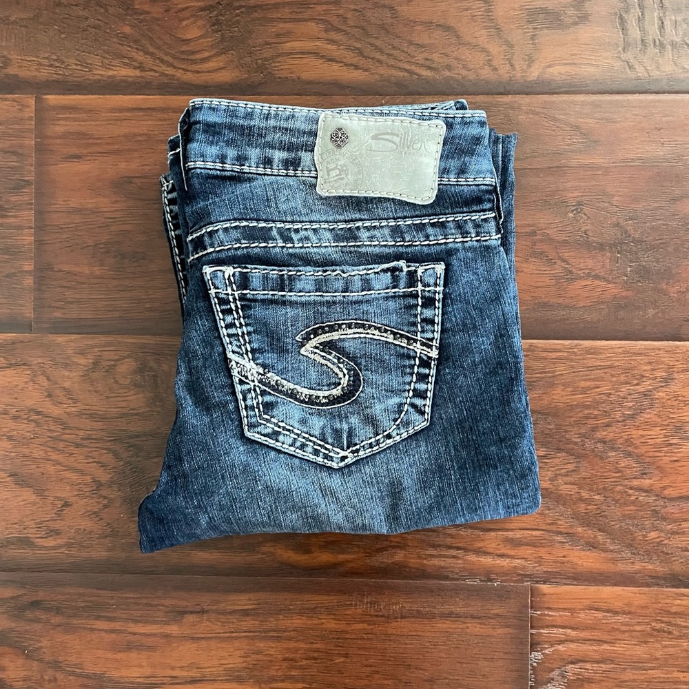 Silver - Aiko Bootcut Jeans, Size 26x33
